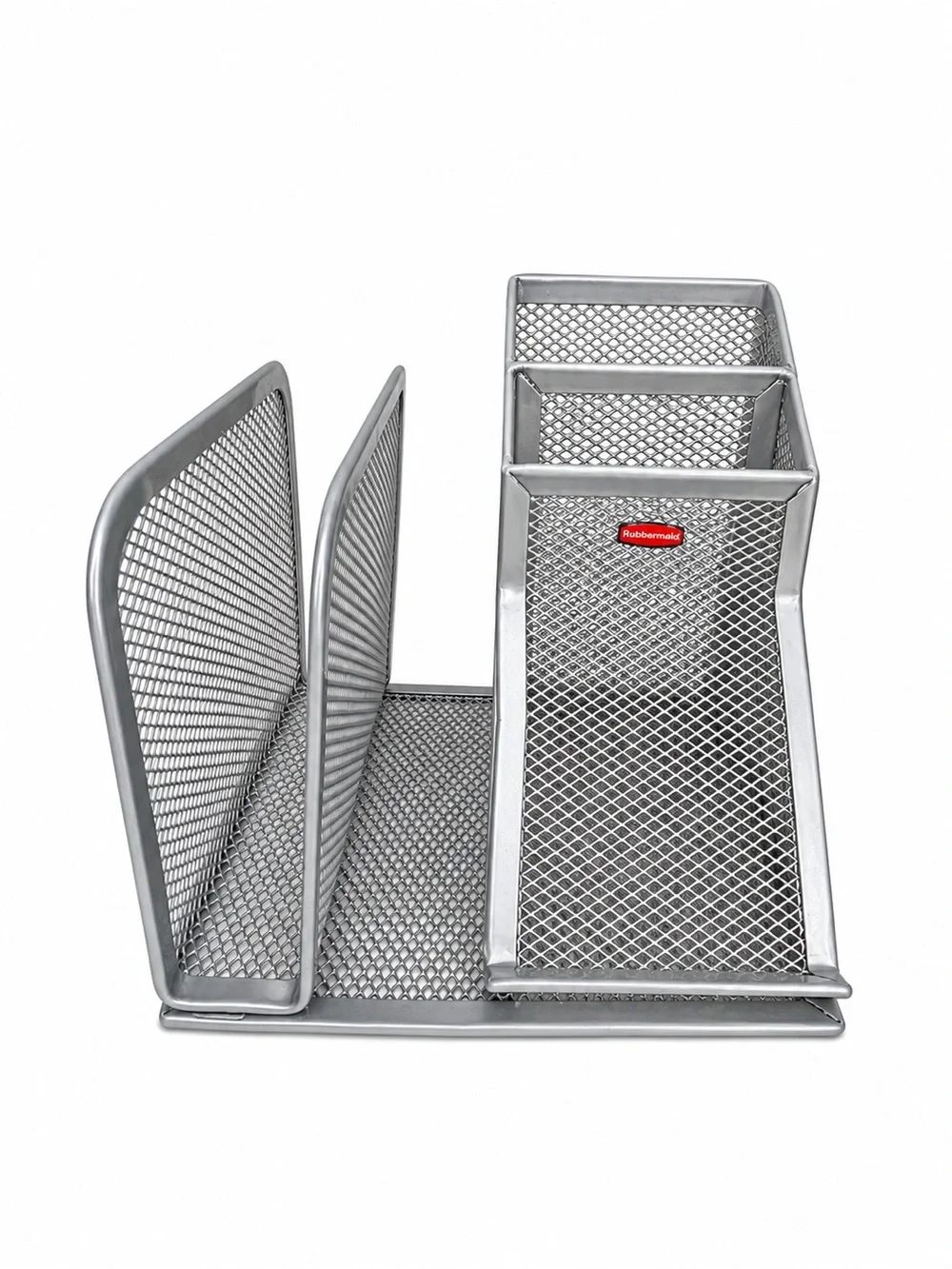 Rubbermaid Silver Mesh Multi-Compartment Desk Organizer